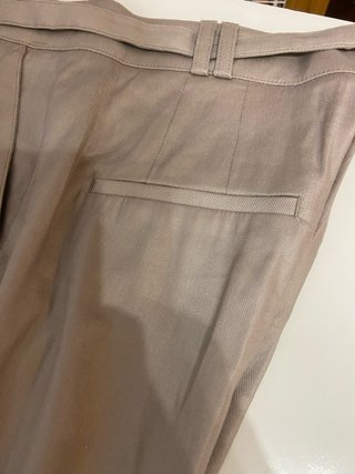 Pantalón lino Salsa Jeans beige con detalle dorado