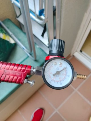 Pistola Pintura HVLP Roja