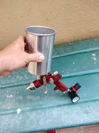 Pistola Pintura HVLP Roja