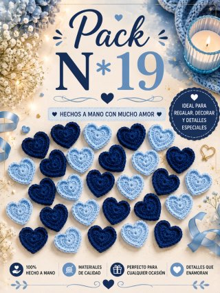 VARIOS PACKS DE CORAZONES - VARIOS COLORES -20 uni
