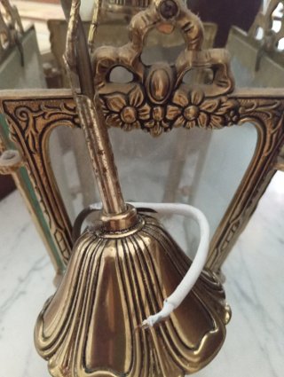 Lámpara colgante dorada vintage