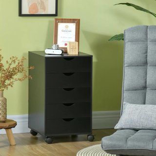 Cajonera negra con ruedas