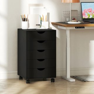 Cajonera negra con ruedas