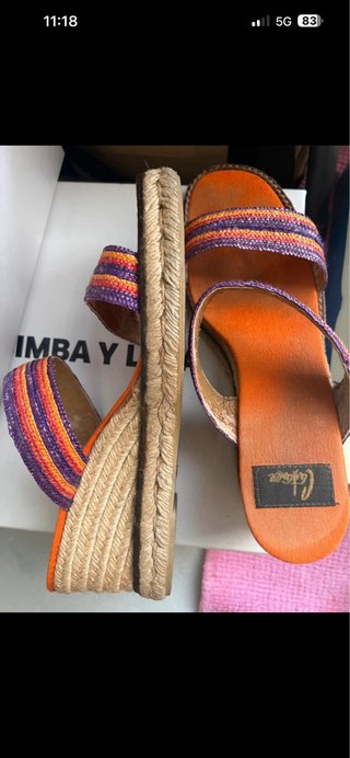 Sandalias Castañer Naranja y Morado