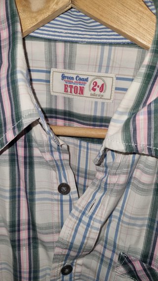 Camisa de cuadros manga corta