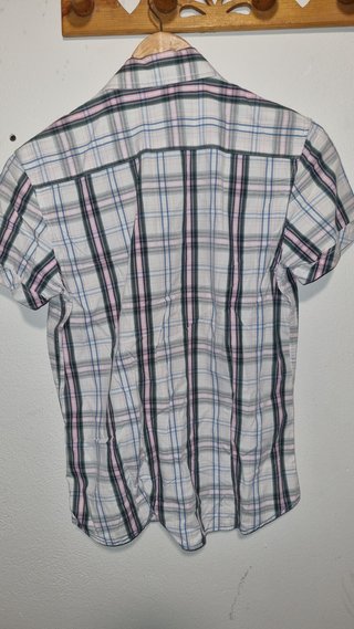 Camisa de cuadros manga corta