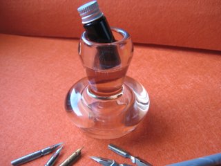 Set di 15 penne stilografiche vintage con portapenne in legno e inchiostro