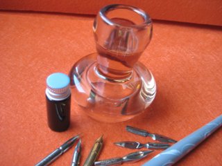 Set di 15 penne stilografiche vintage con portapenne in legno e inchiostro