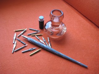 Set di 15 penne stilografiche vintage con portapenne in legno e inchiostro