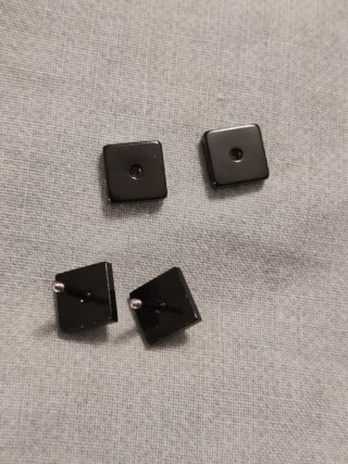 Pendientes diamante negro
