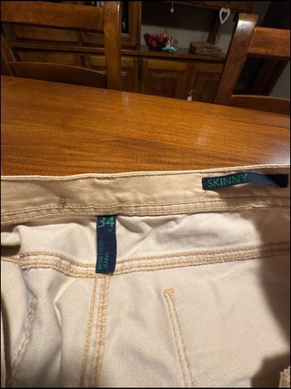 Jeans Benetton Skinny Beige Taglia 44