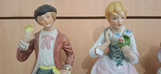4 statuette porcellana vintage