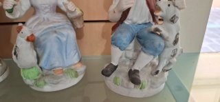 4 statuette porcellana vintage