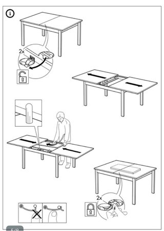 Mesa extensible blanca Ikea