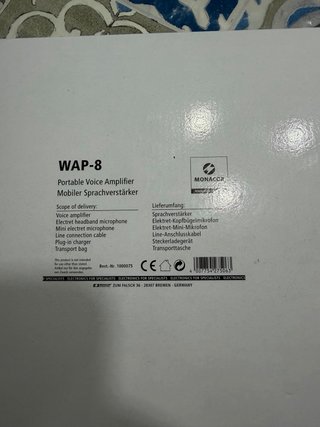 Amplificador Voz Monacor WAP-8 + Micrófono