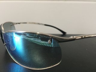 Gafas de sol Ray-Ban plateadas y negras
