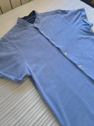 Camisa Zara Slim Fit Azul S