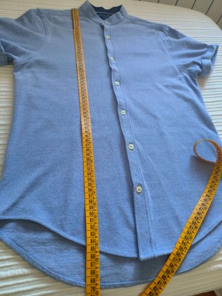 Camisa Zara Slim Fit Azul S