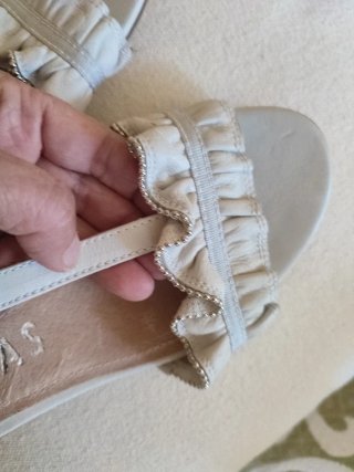 Sandalias Hispanitas Piel Mujer Beige/Plata
