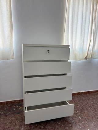 Cómoda 5 cajones blanca