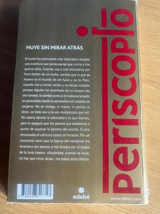 LIBRO LECTURA "HUYE SIN MIRAR ATRÁS"
