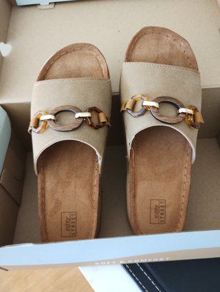 Ciabatte donna Easy Street beige/marrone Tg 39
