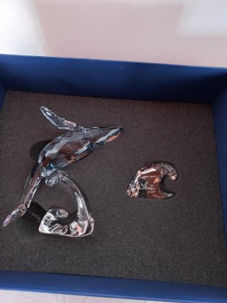 Set di due figure di cristallo Swarovski Ballena Paikea e Ballena Piccola SCS
