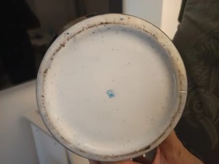 Jarrón chino porcelana dragón siglo XX