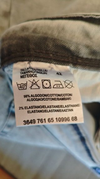 Pantalones vaqueros grises talla 42