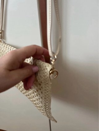 Borsa tracolla COCONUDA rafia beige nuova