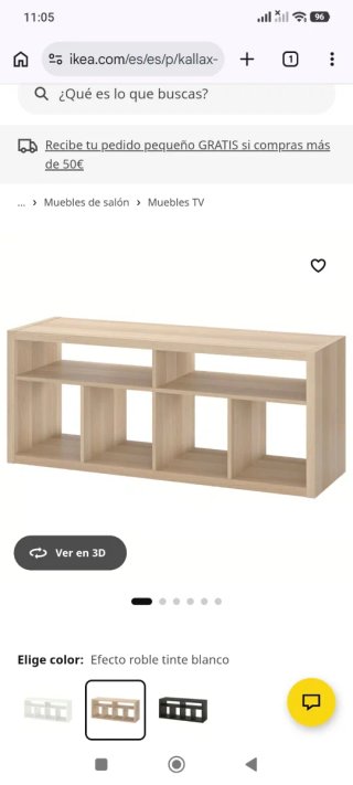 Mueble TV salón madera y cristal