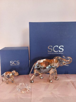 Elefante e cucciolo SCS Swarovski