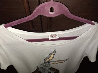 T-shirt maglietta maniche corte bianca Bugs Bunny