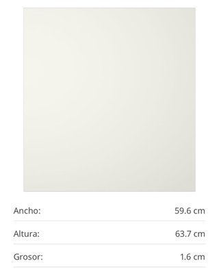 Puerta blanca Besta Ikea 60x64 cm Lappviken