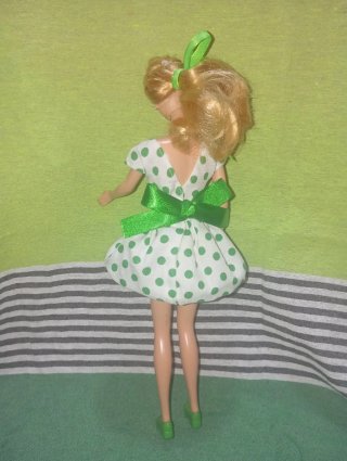 Barbie Vestido Lunares Verdes Vintage 1987