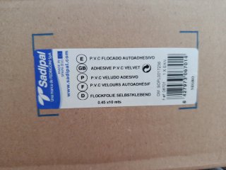 P.V.C Flocado Adhesivo Negro 0.45x10m