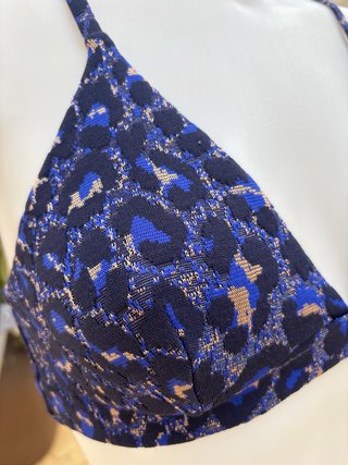 Bikini Zara Estampado Leopardo Azul