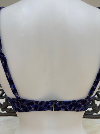 Bikini Zara Estampado Leopardo Azul