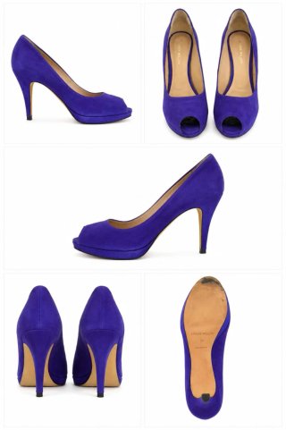 Zapatos tacón Karen Millen azul eléctrico