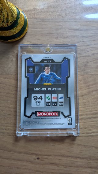 Cartas MONOPOLY PRIZM Platini y Beckenbauer