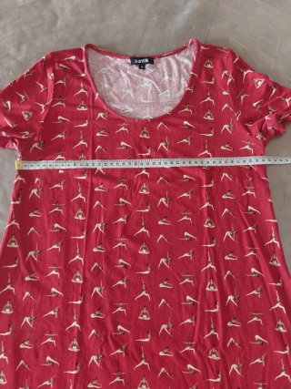 Vestido estampado yoga rojo