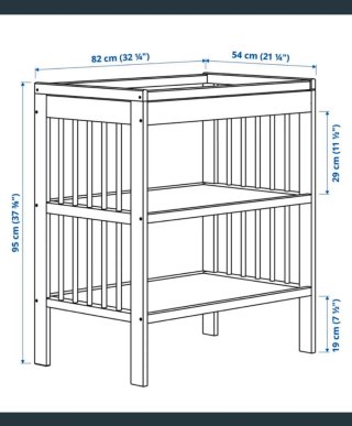 Cambiador Blanco IKEA con colchoneta incluida