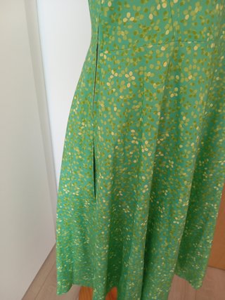 Vestido midi verde estampado floral talla XL