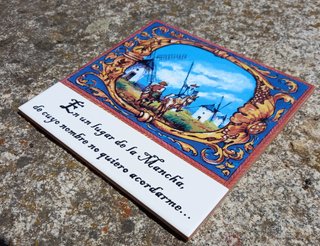 Azulejo Don Quijote En un lugar de la Mancha
