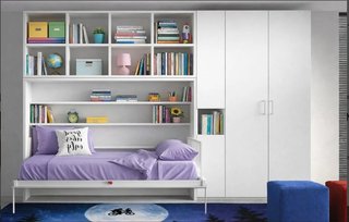 Cama abatible de matrimonio K2 135 con 2 armarios