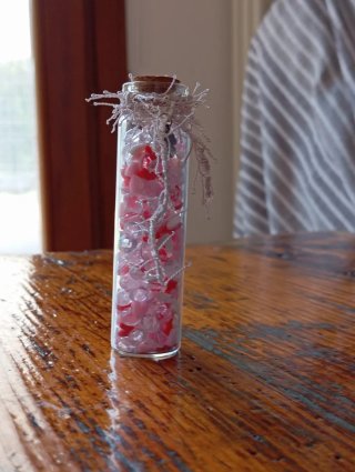 Boccetta decorativa con ciondolo quadrifoglio