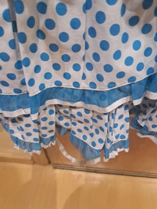 Vestido Flamenca/Sevillana Lunares Azul talla 2