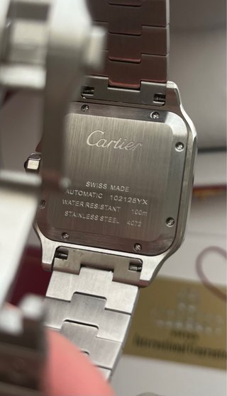 Reloj Cartier Santos Plata y Blanco