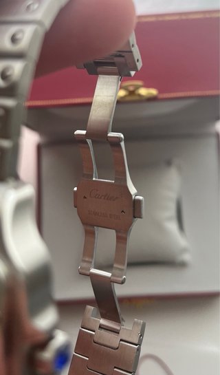 Reloj Cartier Santos Plata y Blanco