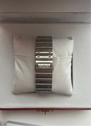 Reloj Cartier Santos Plata y Blanco
